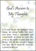 God's Answer to My Thoughts - A Tract from Christian Counseling & Educational Services